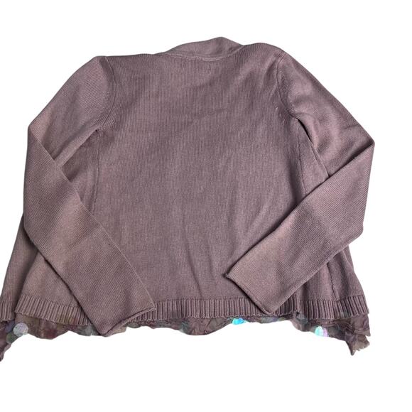 Gap Big Kid Embellished Girls Open Front Cardigan Sz L - Picture 5 of 10